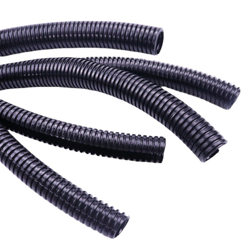 双开口尼龙波纹穿线管 软管护线管 PA66电缆电线套管PP阻燃管特惠