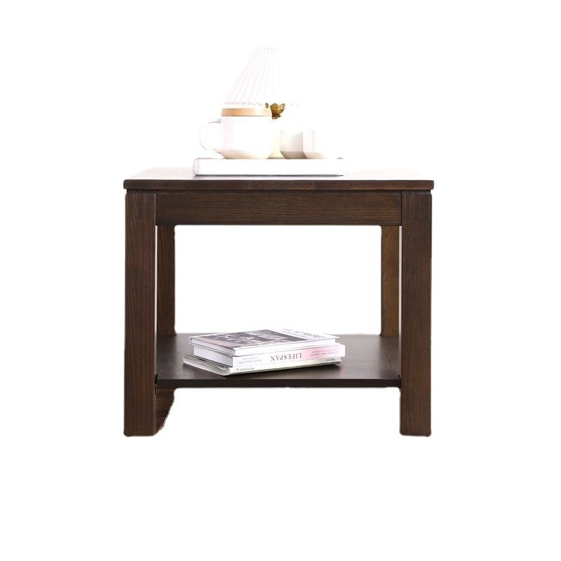 正方形小茶几配沙发边几简约全白橡木全实木迷你茶桌客厅桌小方几