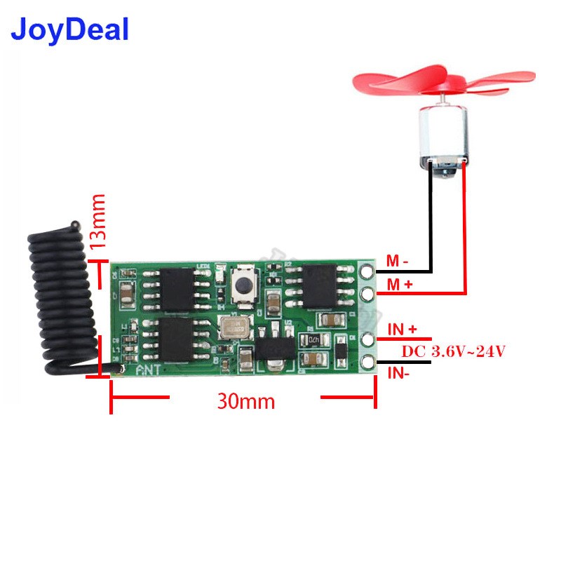 3.7V6V12V无线遥控开关微小型直流马达电机正反转控制器迷你模块