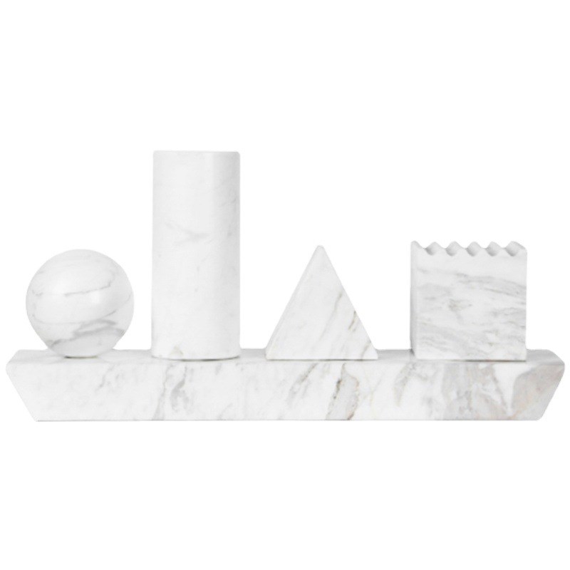 24种立体几何造型大理石摆台拍摄道具饰品展示台托盘摆设桌面