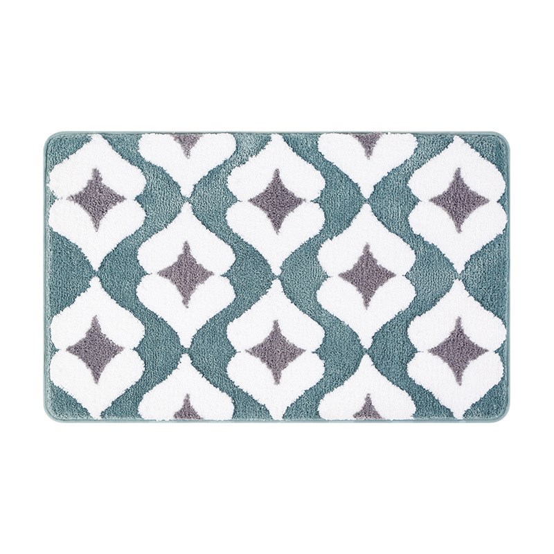 简约加厚植绒脚垫卧室地毯入户门垫浴室防滑垫卫生间吸水地垫