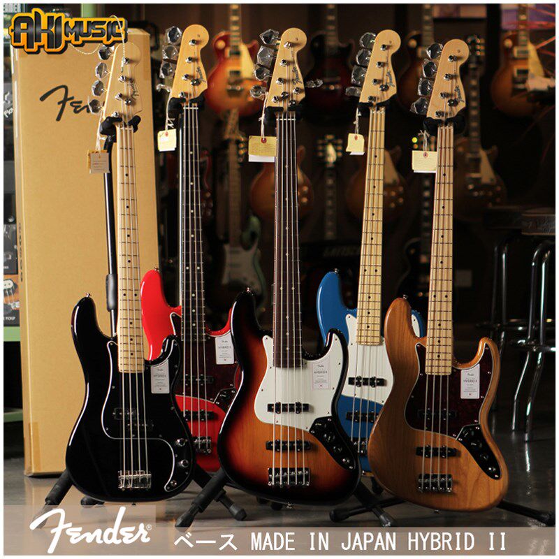 日芬融合2代电贝斯Fender Japan Hybrid II Jazz/P Bass进阶升级