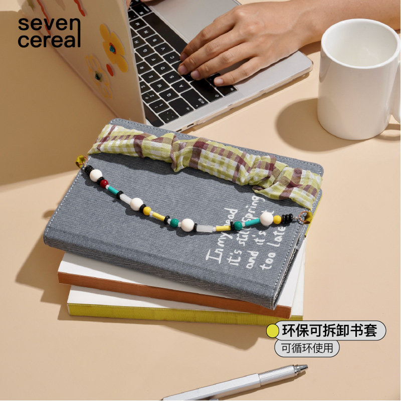 七谷丨笔记本本子牛仔手帐本记帐办公会议记录本A5作业本日记本