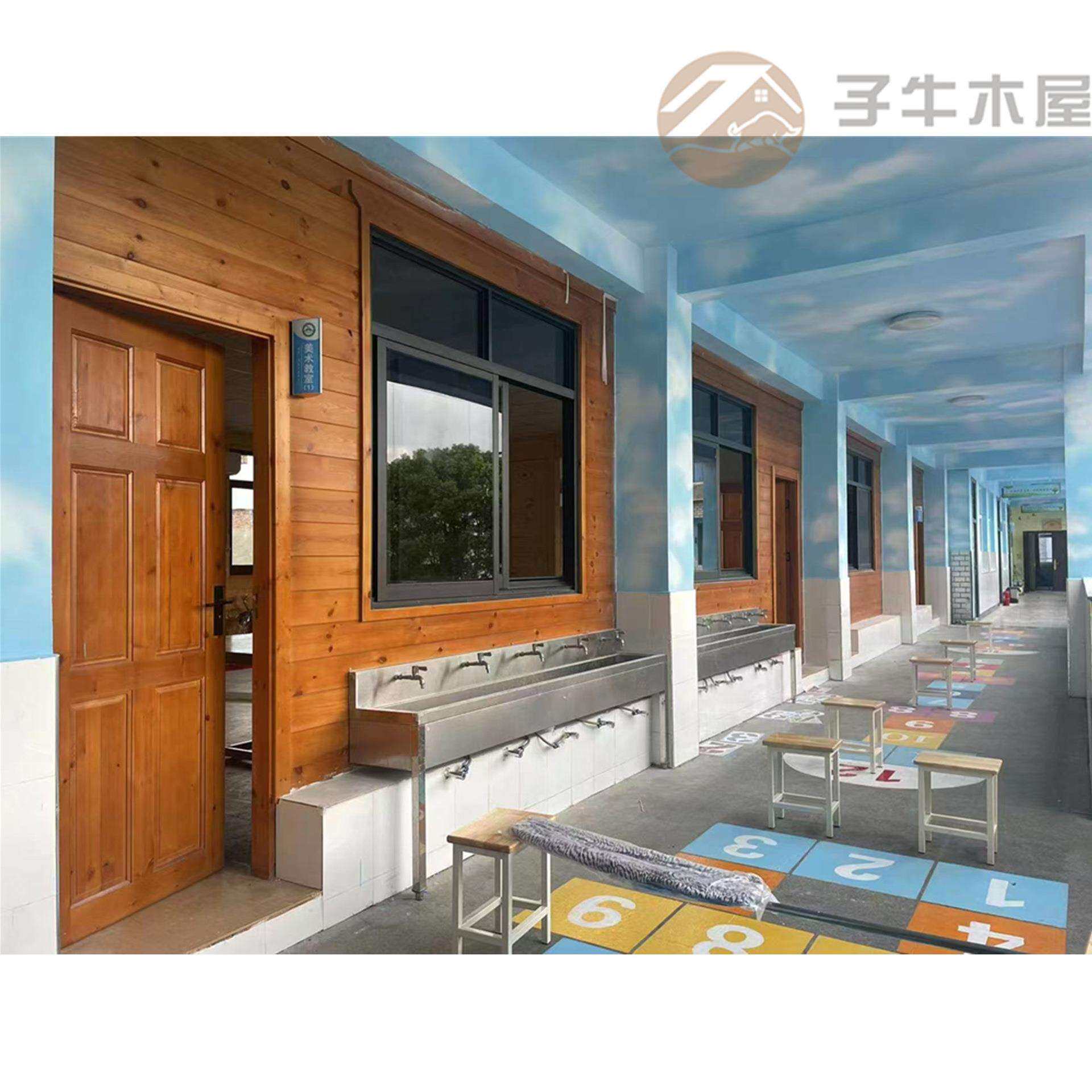 木制功能教室双层拼装房屋搭建价格学校教室搭建厂家可拆卸木房子
