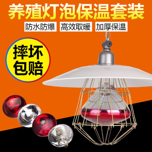仔猪保温灯套装养殖取暖加厚防水防爆红外线猪用养殖小鸡保暖灯泡