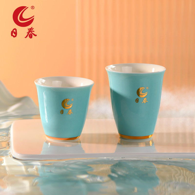 日春茶业茶杯品茗杯个人杯【蓝天鹅闻香杯】铁观音大红袍普洱通用