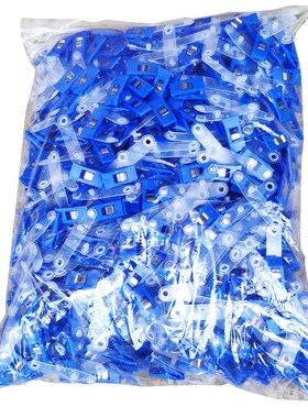 大包500个证件套水晶好夹子学生出入胸牌蓝色塑料工作证卡套扣