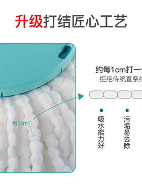 利快德国进口旋转地拖布Leifheit52019专用拖把布圆头地拖替换布