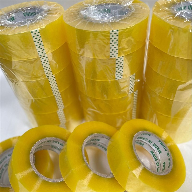 工厂直销透明胶带大卷4.5宽封箱胶带快递打包米黄色封口胶布整箱