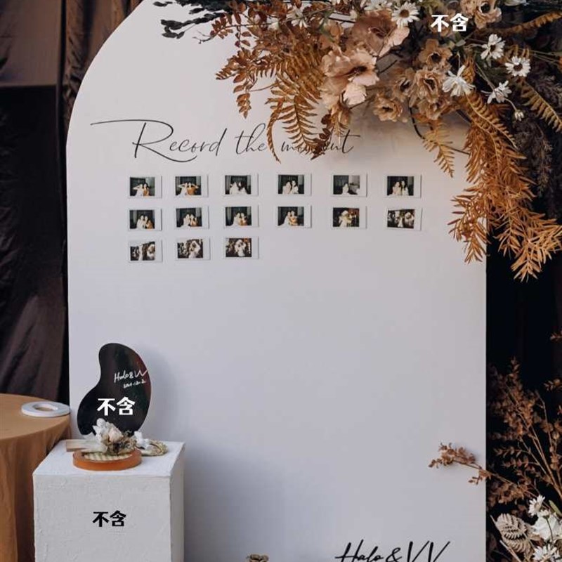 结婚订婚迎宾牌场景布置装饰宴门婚礼用品拍立得照片墙背景墙kt板