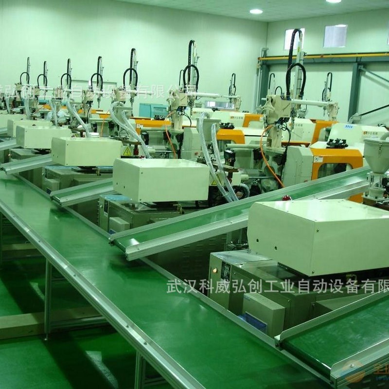 工厂注塑机机械手配套输送带 接驳传输带装车转弯机流水线输送线