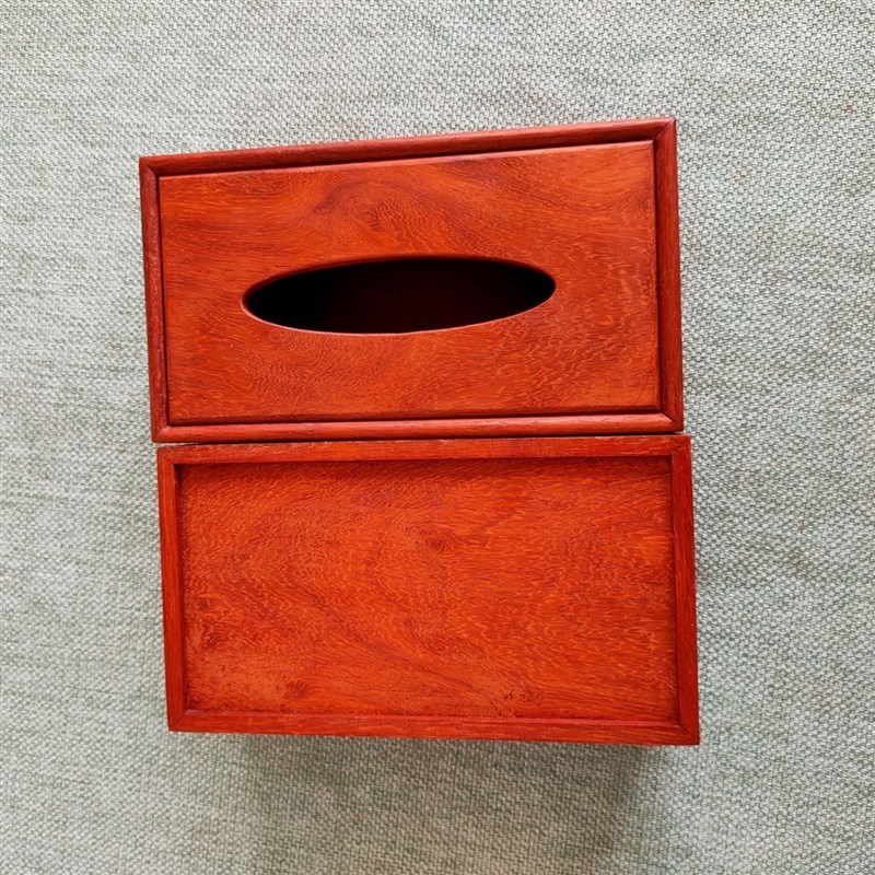 红花梨纸巾盒 实木简约中式家居收纳盒 客厅酒店抽纸盒
