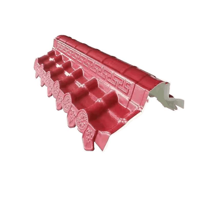 ASA树脂围墙压顶瓦帽仿古一体四合院中式徽派装饰2437院墙马头墙