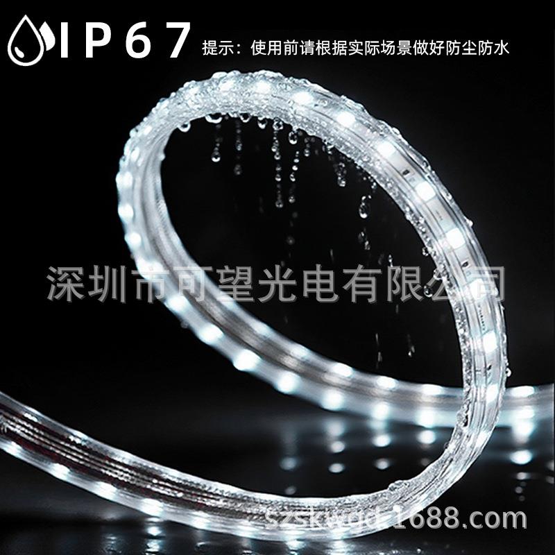 源头工厂220V高压灯带2835侧发光LED灯带户内户外防水柔性装饰灯