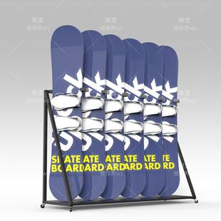 滑雪单板主题家庭收纳架子免打孔滑板陆地冲浪板雪具展示架雪板架