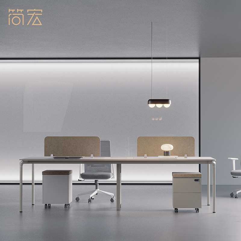 4人工位办公桌现代网红2六三双人面对面职员工位卡座四人位办公桌