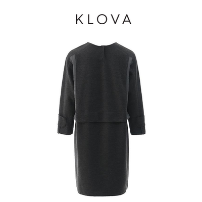 【KLOVA】冬季羊毛针织拼接连衣裙  LY3560(UN)