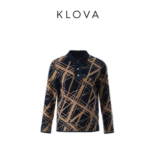 TT6014 春秋建筑剪影翻领针织印花T恤 KLOVA