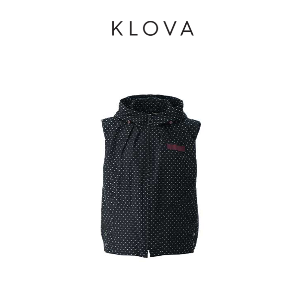 【KLOVA】春秋波尔卡圆点连帽马甲  JM6318(UN)