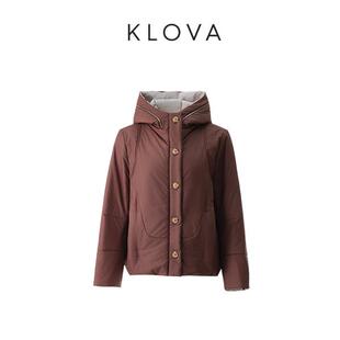 【KLOVA】冬季落日暖棕连帽短款棉服  MS5874(UN)