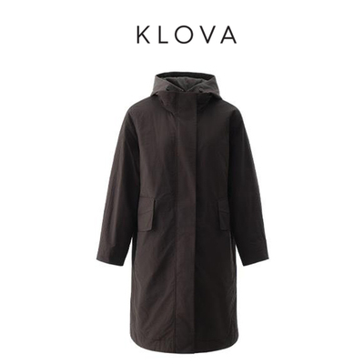 【KLOVA】冬季浓情黑巧长款可脱卸棉服  MC5748(UN)