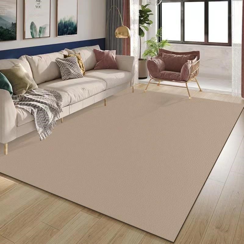 一抹净素色皮革客厅地毯可裁剪可擦免洗易打理防滑耐磨pvc地垫