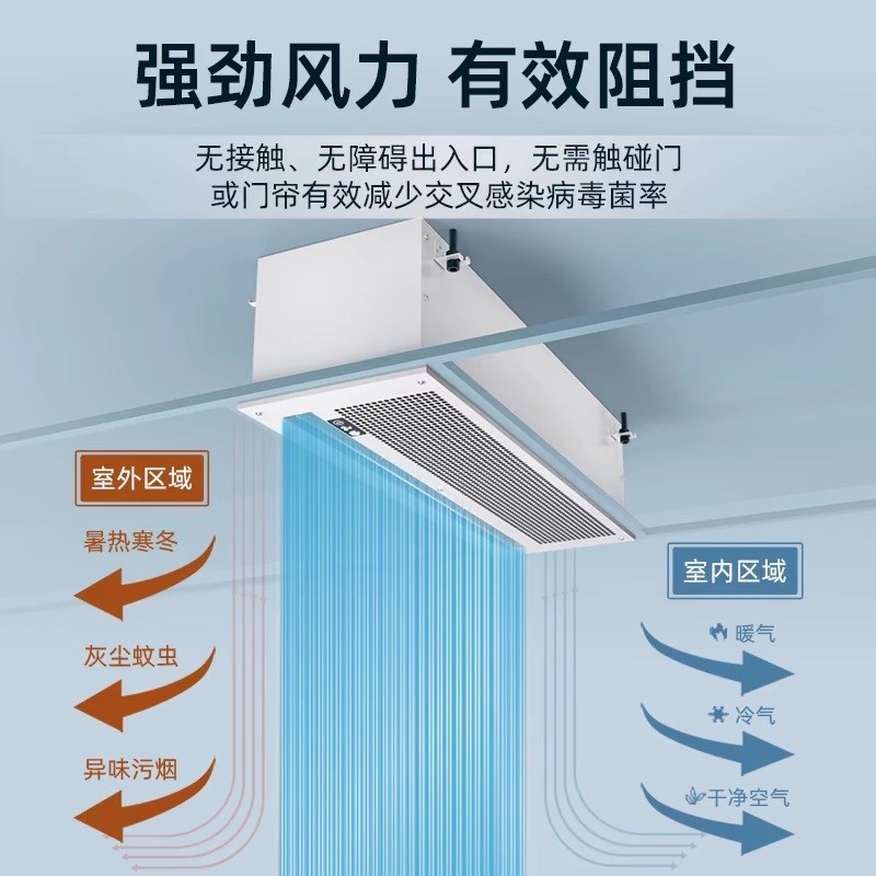 嵌入式吊顶天花机风幕机 吸顶暗藏式离心空气幕 商用工业