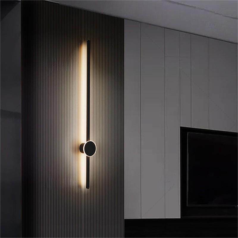 现代简约明装极简一字长条壁灯楼梯扶手灯条形极窄长条LED卧室床