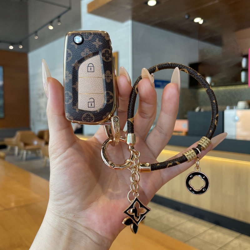 适用丰田汉兰达钥匙套奕泽折叠锋兰达威兰达高级壳卡罗拉荣放锐放