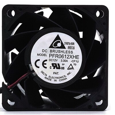 台达12V 3.3A 60*60*38MM 6cm厘米超大风量暴力高速风扇 防水防潮