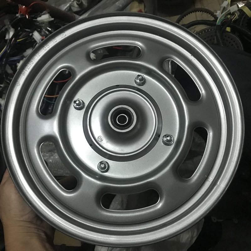 五洋小公主喜悦WH100T踏板摩托车配件前后轮毂钢圈轮框铁圈原厂古