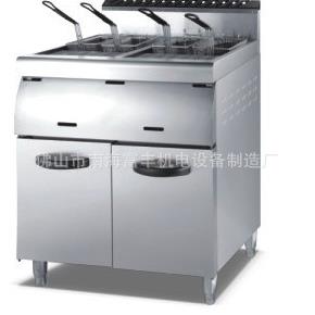 双缸四筛炸炉连柜座炸薯条油炸鬼炸鸡翅炸油条炸鱿鱼须FA-90