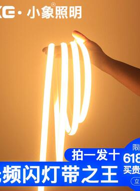 LED灯带无频闪220V防水护眼家用超亮客厅吊顶暗槽暖光线条长条灯