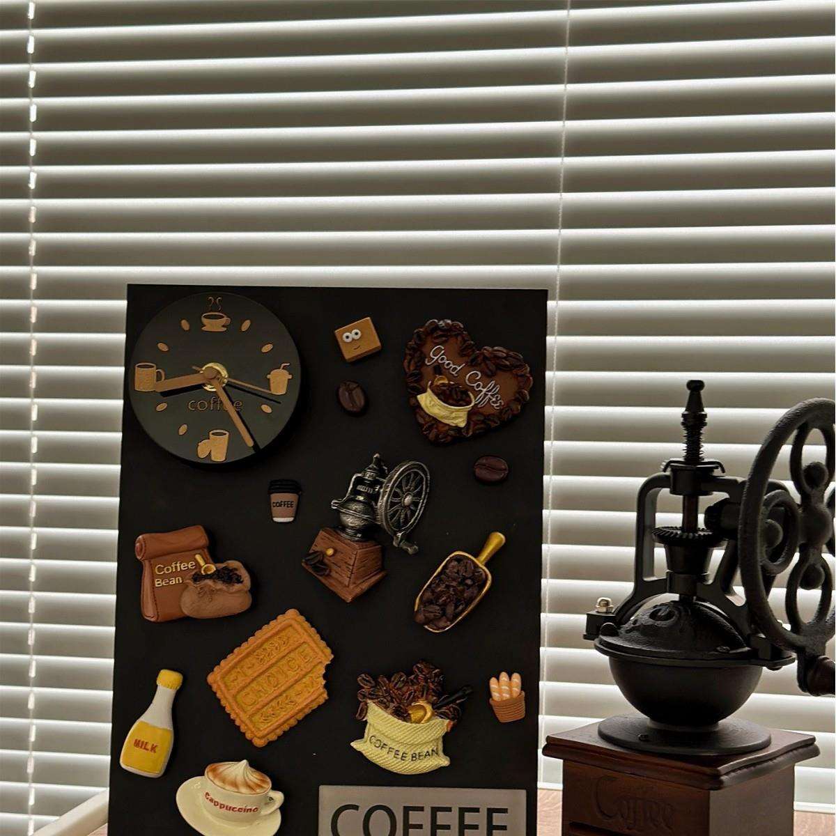 Coffee咖啡展示金属装饰板冰箱贴摆件咖啡馆烘焙磁吸铁板留言珏沁