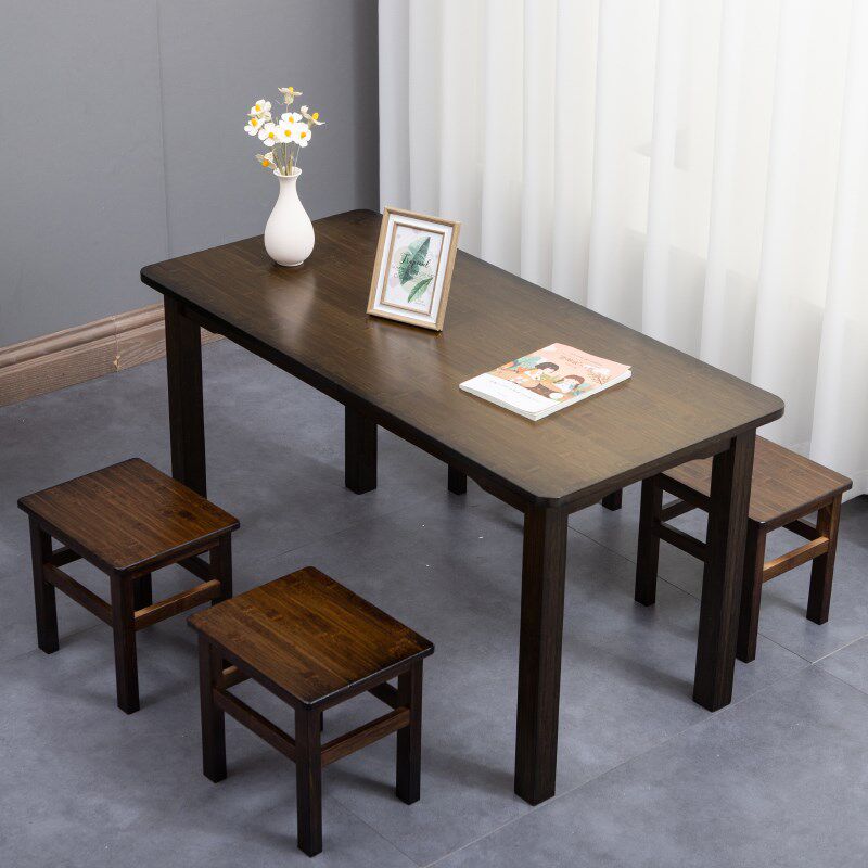 餐桌简约长方形饭桌儿童学习桌画画写字桌实木玩具桌子家用小孩桌