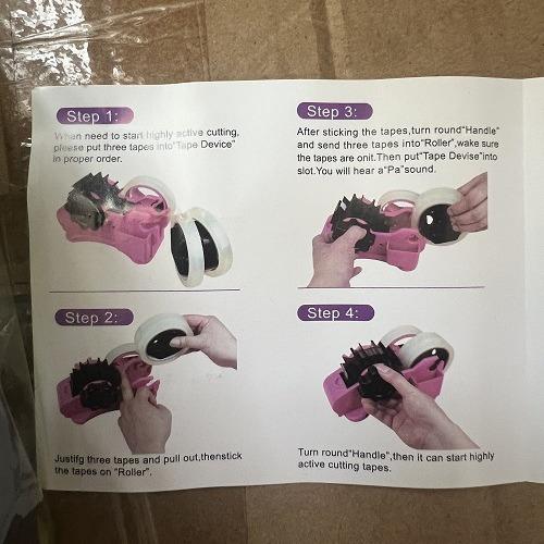 大号透明胶带切割器封箱器滚轮胶纸机多功能小号文具胶带座胶纸座