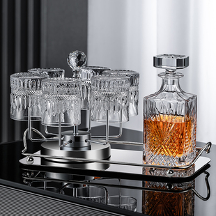 轻奢高档水晶威士忌酒杯家用洋酒杯子套装 酒壶酒具 玻璃啤酒杯欧式