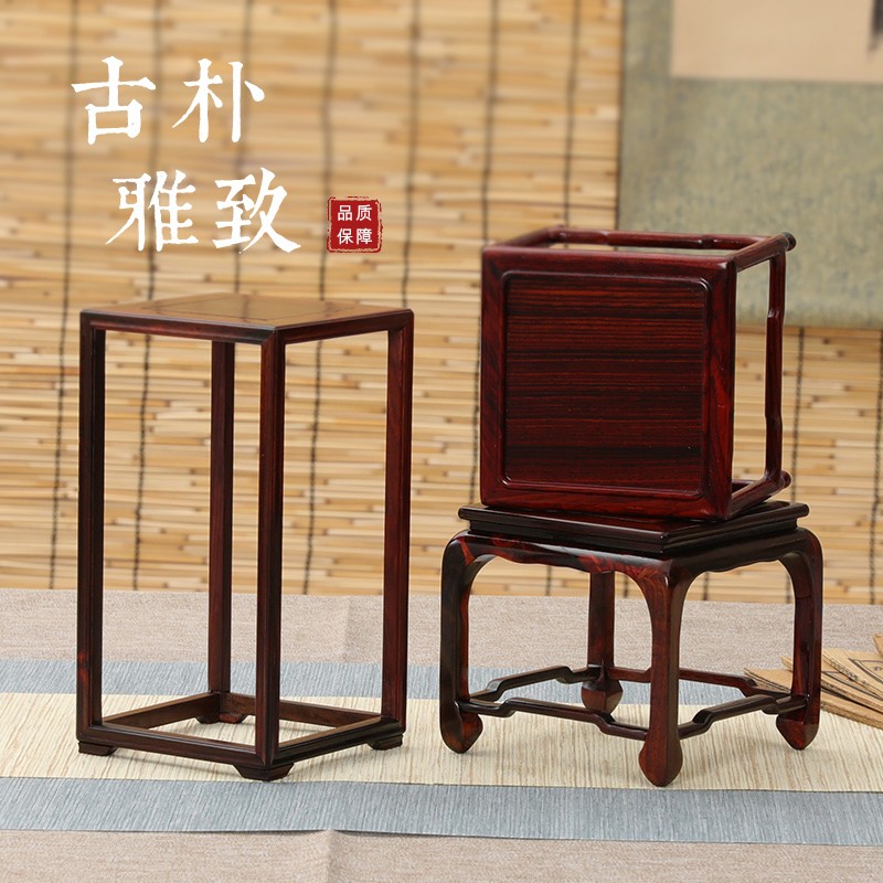 红木实木花盆景底座奇石紫砂茶壶茶具多肉菖蒲微型盆景小花架几架