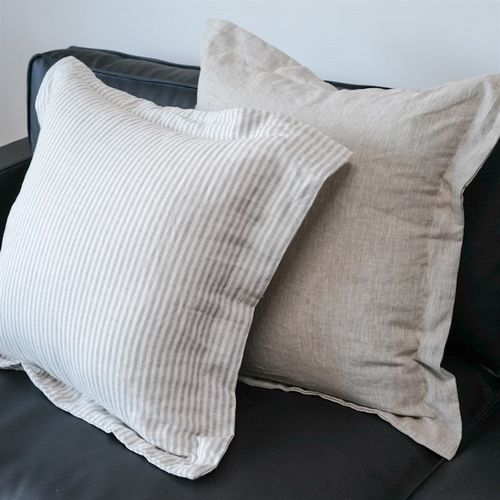 法国纯亚麻宽边汽车沙发客厅卧室方形抱枕套靠垫套不含芯