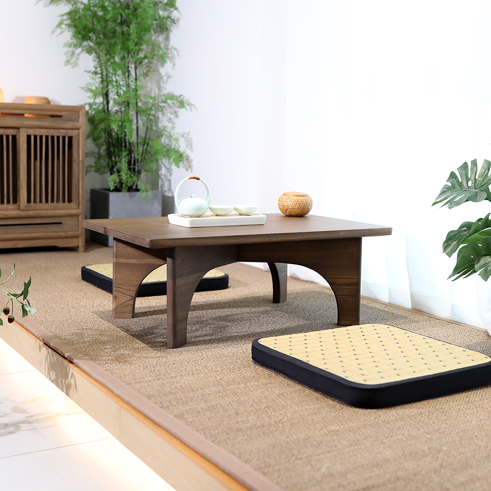 麦舍老榆木飘窗小桌子榻榻米茶桌实木炕桌小矮桌拆装简约茶几炕几