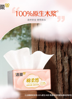 DR023-24E洁柔牌纸面巾(棉柔感立体压花软抽)90抽3层(24包装)
