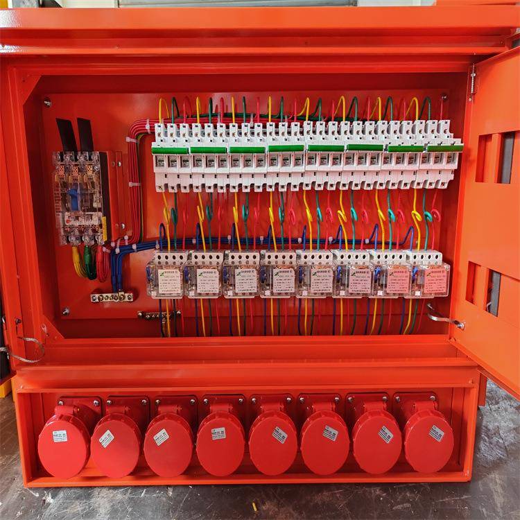 深圳地铁工地箱加工建筑工地临时箱黄色户外防水插座三级箱