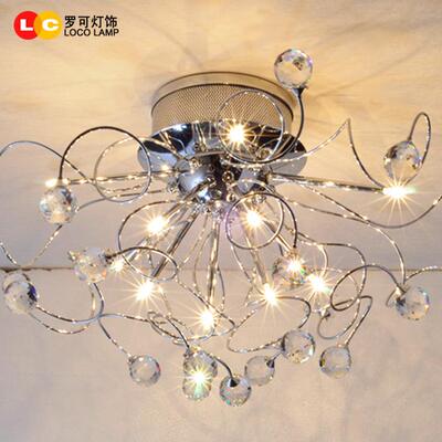 现代简约吸顶水晶灯客厅卧室餐厅灯具Crystallight厂家直供轻奢风