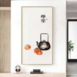 新中式高清简约现代家居装饰画单幅闲庭吹梦酒店饭店玄关装修挂画