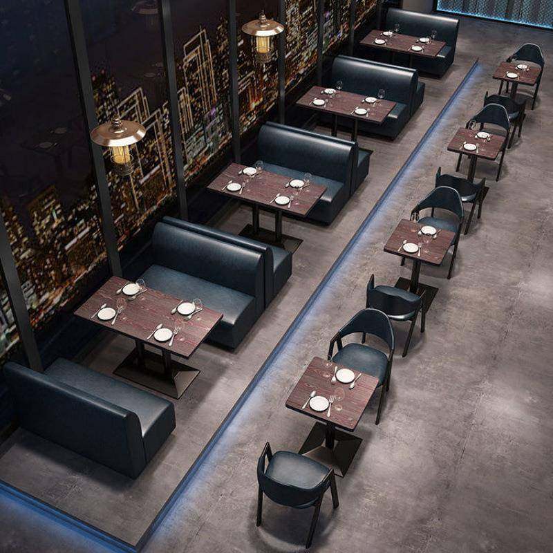 清酒吧复古风工业风卡座烧烤酒馆沙发简约咖啡厅沙发桌椅组合