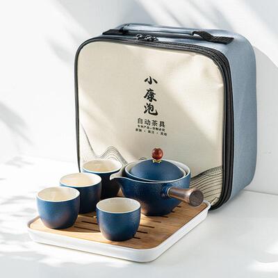 财神猫一套壶四bw305901杯小康泡懒人泡茶器壶功夫茶具装自动旋转