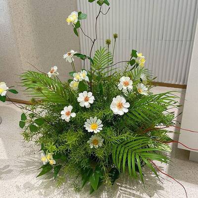 艺档落地绿植仿真波斯菊花橱景窗观造景服装店样板间TM673688婚庆