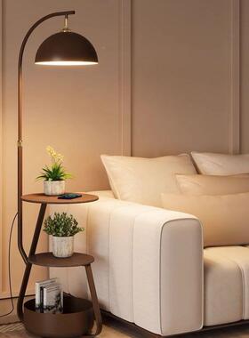 落风地灯古室24505复古床头钓柜一体置物架客厅沙发氛围法式卧茶