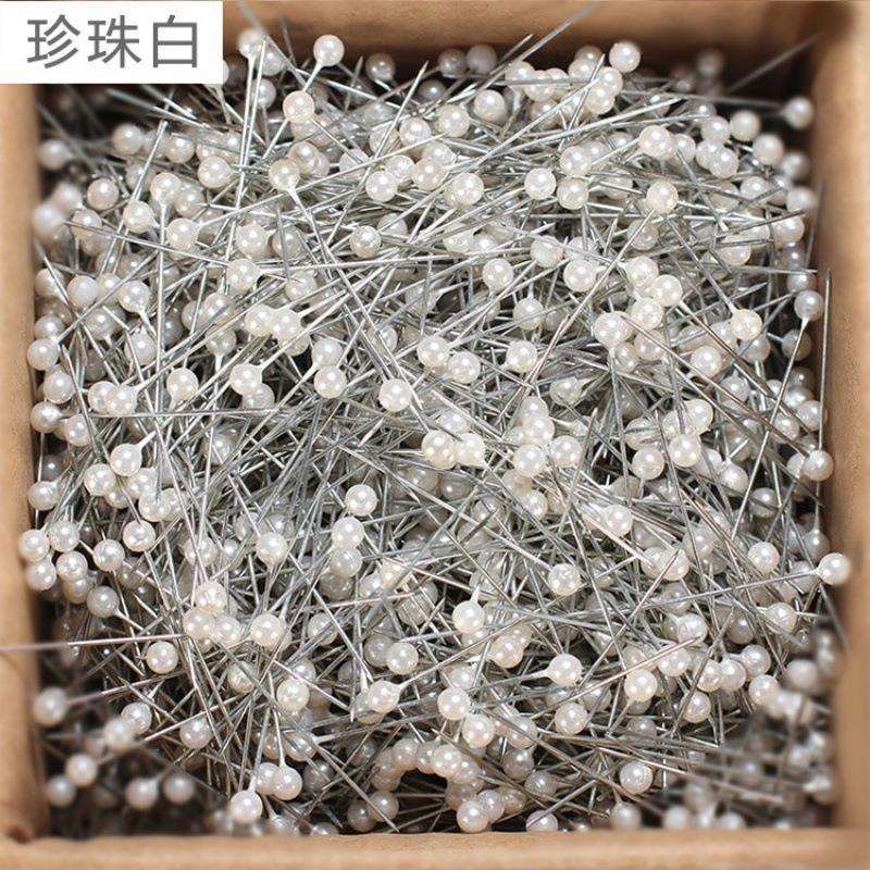 枚裁床大号彩色小号图钉珍珠珠针大头针服装内牙定位针固定针
