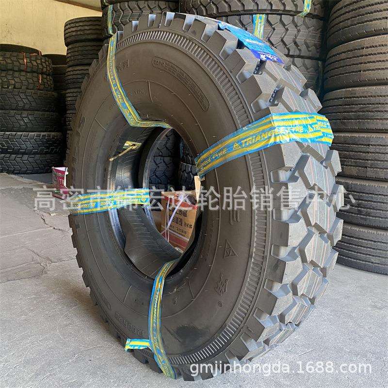 三角全钢卡车轮胎1200R20矿用货车轮胎12.00R20带内胎成套